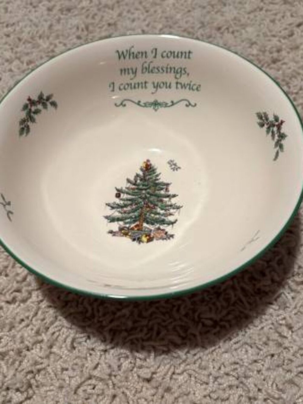 Spode Christmas Tree 6.5" Bowl "Count My Blessings" S3324-A3